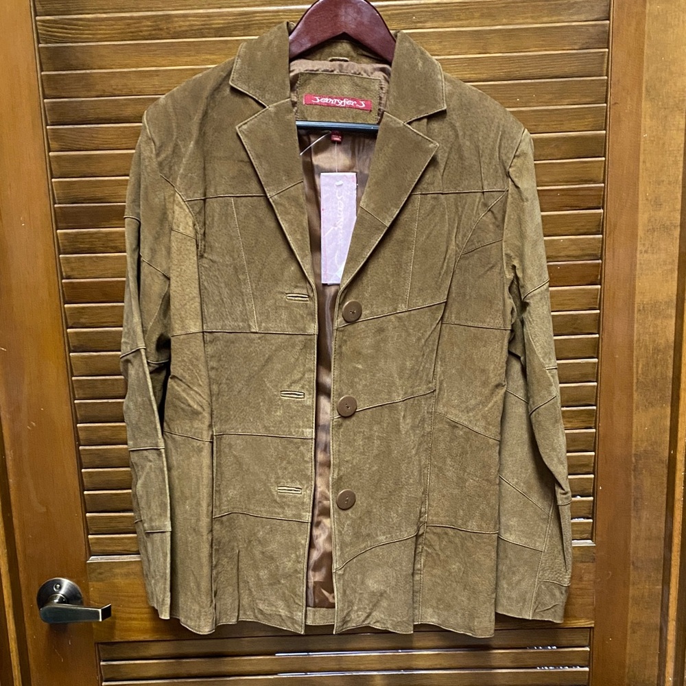 Chic light brown suede Women's Blazer